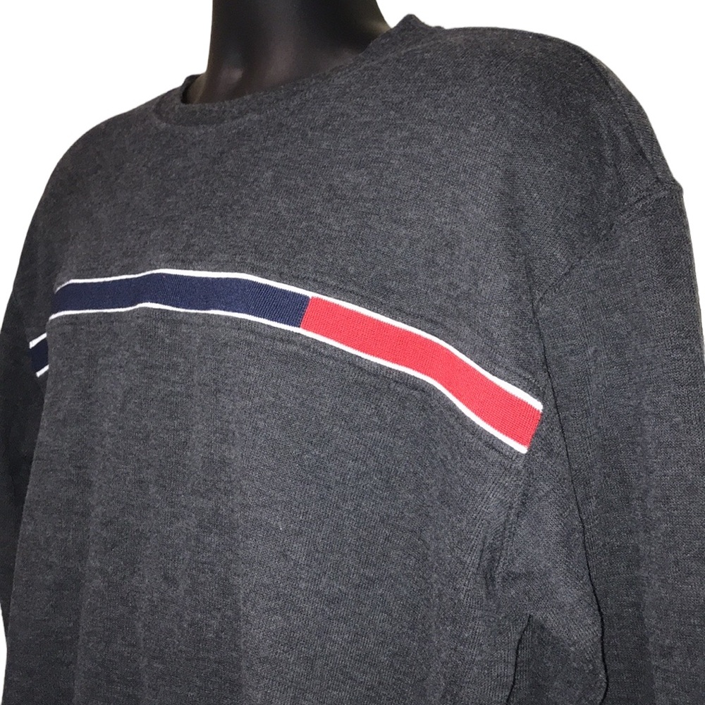 AEROPOSTALE Men’s Cotton Sweater~L~Gray/Blue/Red/White